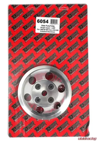 Trans-Dapt Performance WATER PUMP Pulley; 1 Groove; 69-85 CHEVROLET 283-350; LONG W/P- Pol. ALUMINUM Chevrolet - 6054