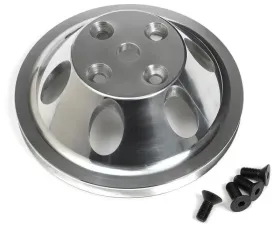 Trans-Dapt Performance WATER PUMP Pulley; 1 Groove; 69-85 CHEVROLET 283-350; LONG W/P- Pol. ALUMINUM Chevrolet