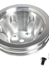 Trans-Dapt Performance WATER PUMP Pulley; 2 Groove; 69-85 CHEVROLET 283-350; LONG W/P- Pol. ALUMINUM Chevrolet                                     - 6055 - Image 3