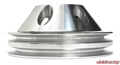 Trans-Dapt Performance WATER PUMP Pulley; 2 Groove; 69-85 CHEVROLET 283-350; LONG W/P- Pol. ALUMINUM Chevrolet - 6055