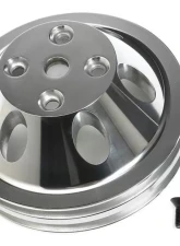 Trans-Dapt Performance WATER PUMP Pulley; 2 Groove; 69-85 CHEVROLET 283-350; LONG W/P- Pol. ALUMINUM Chevrolet                                     - 6055 - Image 5