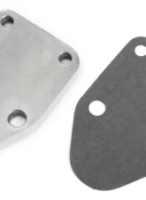 Trans-Dapt Performance FUEL PUMP BLOCK-OFF Plate; SB Chevy 283-400; PINSTRIPES (Ball-milled)- ALUMINUM Chevrolet                                     - 6064 - Image 2