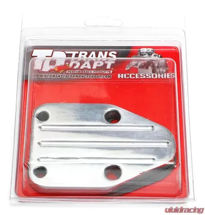 Trans-Dapt Performance FUEL PUMP BLOCK-OFF Plate; SB Chevy 283-400; PINSTRIPES (Ball-milled)- ALUMINUM Chevrolet - 6064