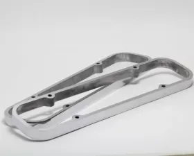 Trans-Dapt Performance Valve Cover Spacers; Pontiac 326-455 V8 1959-79; 1 in. Tall- Polished Aluminum