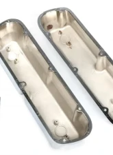 Trans-Dapt Performance TALL VALVE COVERS; SB FORD; BALL MILLED; POLISHED & CHROMED ALUMINUM- WITH HOLES                                     - 6108 - Image 2