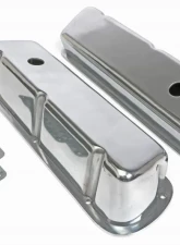 Trans-Dapt Performance SHORT VALVE COVERS; SB FORD; PLAIN POLISHED ALUMINUM- WITH HOLES                                     - 6118 - Image 2