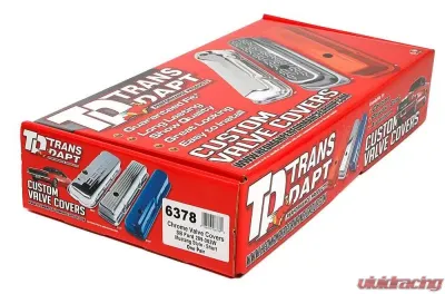 Trans-Dapt Performance VALVE COVERS CHR. MUSTANG 289-302 with BREATHER TUBE - 6378