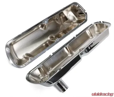 Trans-Dapt Performance VALVE COVERS CHR. MUSTANG 289-302 with BREATHER TUBE - 6378