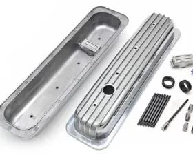 Trans-Dapt Performance FINNED-STYLE Retro Valve Covers; SHORT; 1987-1999 CHEVROLET 5.0/5.7L- ALUMINUM Chevrolet 5.7L V8
