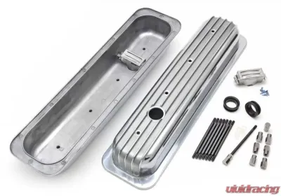 Trans-Dapt Performance FINNED-STYLE Retro Valve Covers; SHORT; 1987-1999 CHEVROLET 5.0/5.7L- ALUMINUM Chevrolet 5.7L V8 - 6607