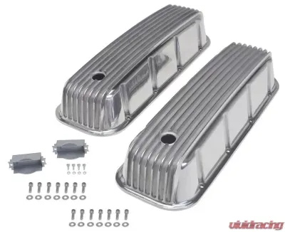 Trans-Dapt Performance FINNED-STYLE Retro Valve Covers; TALL; 1965-2000 CHEVROLET 396-454- ALUMINUM Chevrolet - 6609