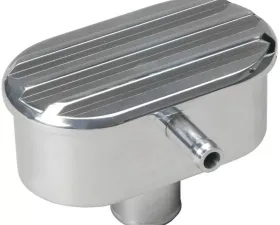 Trans-Dapt Performance FINNED-STYLE Push-In Valve Cover Breather w/PCV; PLAIN: 1-1/4 in. Hole- ALUMINUM