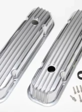 Trans-Dapt Performance Finned Aluminum Valve Covers With Hole; Pontiac 326-455 V8S 1959-79                                     - 6613 - Image 3