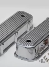 Trans-Dapt Performance Finned Aluminum Valve Covers With Hole; BB Chevy 396-502 V8S 1965-95                                     - 6615 - Image 4