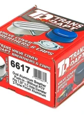 Trans-Dapt Performance Finned Aluminum Push-In Breather; Fits Covers With 1.25 in. HolesPolished/Satin                                     - 6617 - Image 4