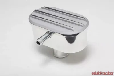 Trans-Dapt Performance Finned Aluminum PCV Push-In Breather For 1-1/4 in. Holes-Polished/Satin - 6618