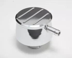 Trans-Dapt Performance Ball-Milled Aluminum PCV Push-In Breather Fits Covers With 1.25 in. Holes-CHROME