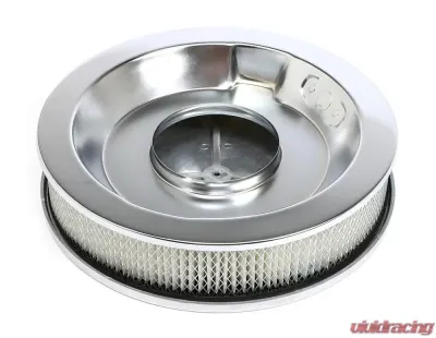 Trans-Dapt Performance Round Air Cleaner Set PINSTRIPE (Ball-Milling); 14 in. x 3 in.- ALUMINUM - 6700