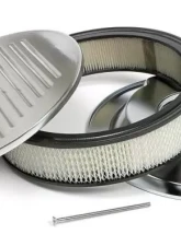 Trans-Dapt Performance Round Air Cleaner Set PINSTRIPE (Ball-Milling); 14 in. x 3 in.- ALUMINUM                                     - 6700 - Image 4
