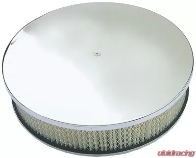 Trans-Dapt Performance Round Air Cleaner Set PLAIN (Ball-Milling); 14 in. Diameter, 3 in. TallALUMINUM - 6701