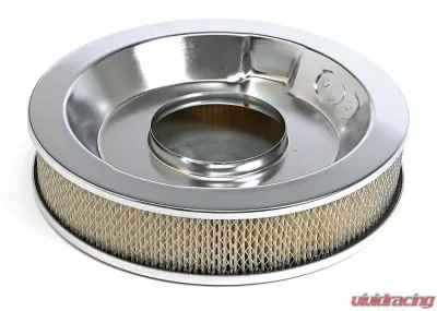 Trans-Dapt Performance Round Air Cleaner Set FLAME (Ball-Milling); 14 in. Diameter, 3 in. TallALUMINUM - 6702