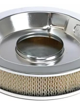 Trans-Dapt Performance Round Air Cleaner Set FLAME (Ball-Milling); 14 in. Diameter, 3 in. TallALUMINUM                                     - 6702 - Image 3