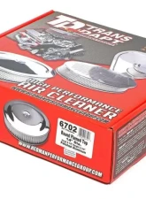 Trans-Dapt Performance Round Air Cleaner Set FLAME (Ball-Milling); 14 in. Diameter, 3 in. TallALUMINUM                                     - 6702 - Image 4