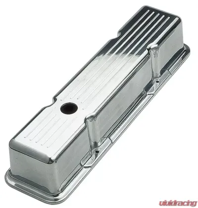 Trans-Dapt Performance BALL-MILLED Aluminum Valve Covers; TALL; PINSTRIPES; 1958-1986 SB CHEVROLET Chevrolet - 6720