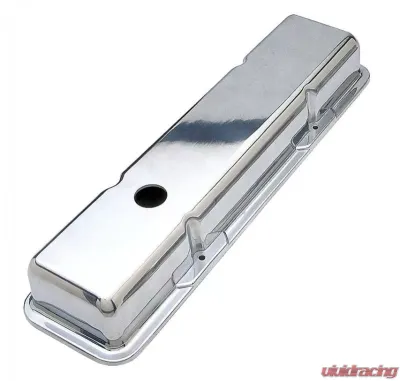 Trans-Dapt Performance BALL-MILLED Aluminum Valve Covers; SHORT; PLAIN- 1958-1986- SB CHEVROLET 283-350 Chevrolet - 6723