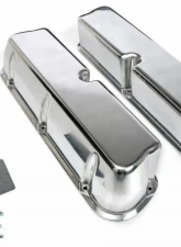 Trans-Dapt Performance TALL VALVE COVERS; SB FORD; PLAIN POLISHED ALUMINUM- NO HOLES                                     - 6726 - Image 2