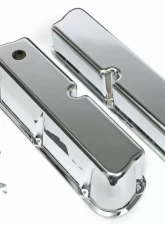 Trans-Dapt Performance TALL VALVE COVERS; SB FORD; PLAIN TOP; POLISHED & CHROMED ALUMINUM- WITH HOLES                                     - 6729 - Image 2