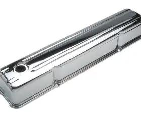 Trans-Dapt Performance TRADITIONAL Design Valve Covers; SHORT; 1950-1962 Chevy 235 L6-CHROME Chevrolet 3.8L 6-Cyl