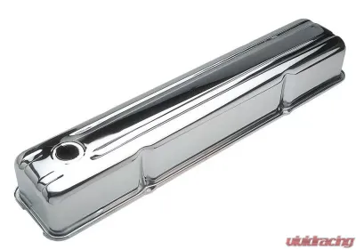 Trans-Dapt Performance TRADITIONAL Design Valve Covers; SHORT; 1950-1962 Chevy 235 L6-CHROME Chevrolet 3.8L 6-Cyl - 6892