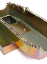 Trans-Dapt Performance SB CHEVY ('55-79) CLAIMER OIL PAN 283-400; 8QT; DRIVERS SIDE DIPSTICK- ZINC                                     - 7115 - Image 2