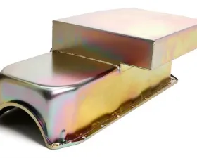 Trans-Dapt Performance SB CHEVY ('55-79) CLAIMER OIL PAN 283-400; 8QT; DRIVERS SIDE DIPSTICK- ZINC