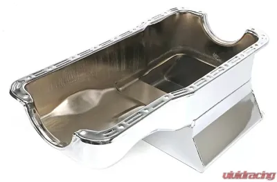 Trans-Dapt Performance SB FORD OIL PAN 1965-1987 260-289-302 7QT FRONT SUMP CHROME - 7416