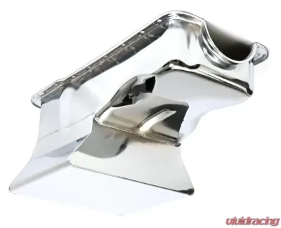 Trans-Dapt Performance SB FORD OIL PAN 1965-1987 260-289-302 7QT FRONT SUMP CHROME - 7416