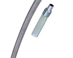 Trans-Dapt Performance Aluminum Transmission Dipstick;16.5 in. Braided Tube; for Push-in style GM TH350