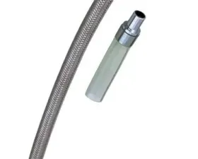 Trans-Dapt Performance Aluminum Transmission Dipsticks;14 in. Braided Tube; for Push-in style GM TH700R