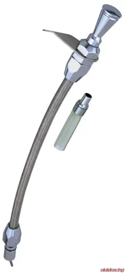 Trans-Dapt Performance Aluminum Transmission Dipsticks;14 in. Braided Tube; for Push-in style GM TH700R - 8140