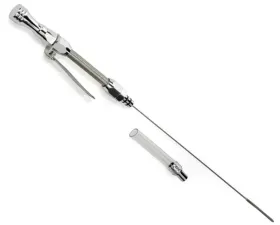 Trans-Dapt Performance Aluminum Oil Pan Dipstick; Braided Tube- 1955-79 SB Chevy 283-350 Chevrolet