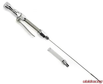 Trans-Dapt Performance Aluminum Oil Pan Dipstick; Braided Tube- 1955-79 SB Chevy 283-350 Chevrolet - 8141