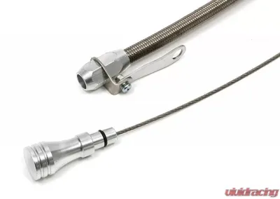 Trans-Dapt Performance Aluminum Oil Pan Dipstick; Braided Tube- 1965-90 BB Chevy 396-454 Chevrolet - 8143