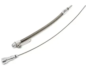 Trans-Dapt Performance Aluminum Oil Pan Dipstick; Braided Tube- 1965-90 BB Chevy 396-454 Chevrolet