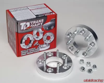 Trans-Dapt Performance 4 LUG Wheel Adapters;100mm WHEEL Dia;4.5 in. HUB Dia;12mmx1.5 (pr)-ALUMINUM - 3603