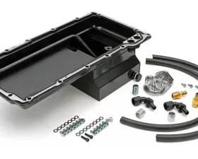 Trans-Dapt Performance Black LS Swap Oil Pan/Filter Reocation Kit - Single Filter | Vertical Port