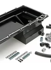 Trans-Dapt Performance Black LS Swap Oil Pan/Filter Reocation Kit - Single Filter | Vertical Port                                     - 180 - Image 3