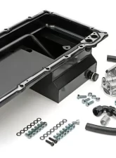 Trans-Dapt Performance LS Swap Oil Pan/Filter Reocation Kit; Double Filter; Horizontal Port; Black Pan                                     - 182 - Image 3
