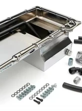 Trans-Dapt Performance LS Swap Oil Pan/Filter Reocation Kit; Single Filter; Vertical Port; Chrome Pan                                     - 183 - Image 3