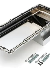 Trans-Dapt Performance LS Swap Oil Pan/Filter Reocation Kit; Single Filter; Horizontal Port; Chrome Pan                                     - 184 - Image 2